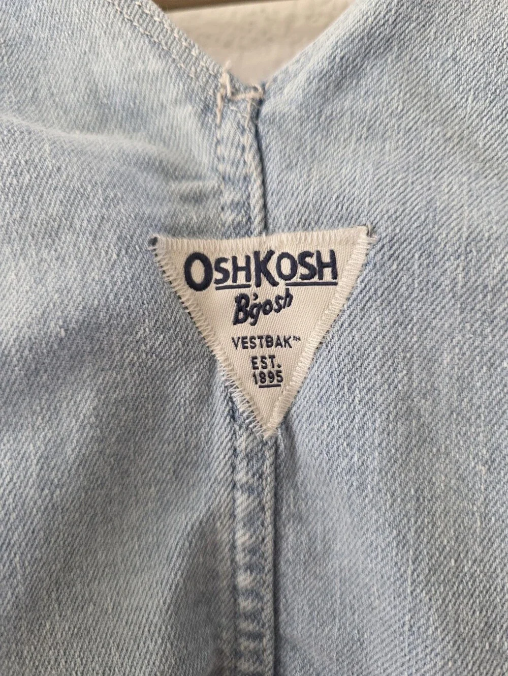 OshKosh B'gosh Vestbak Denim Bib Dress Floral Skirt 4T